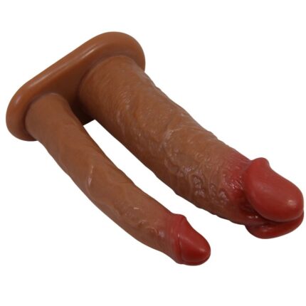 PRETTY LOVE - YAIRON FUNDA PARA PENE DOBLE CON EXTENSIÓN DE 4 CM MULATO - CandyHot - Foto 2