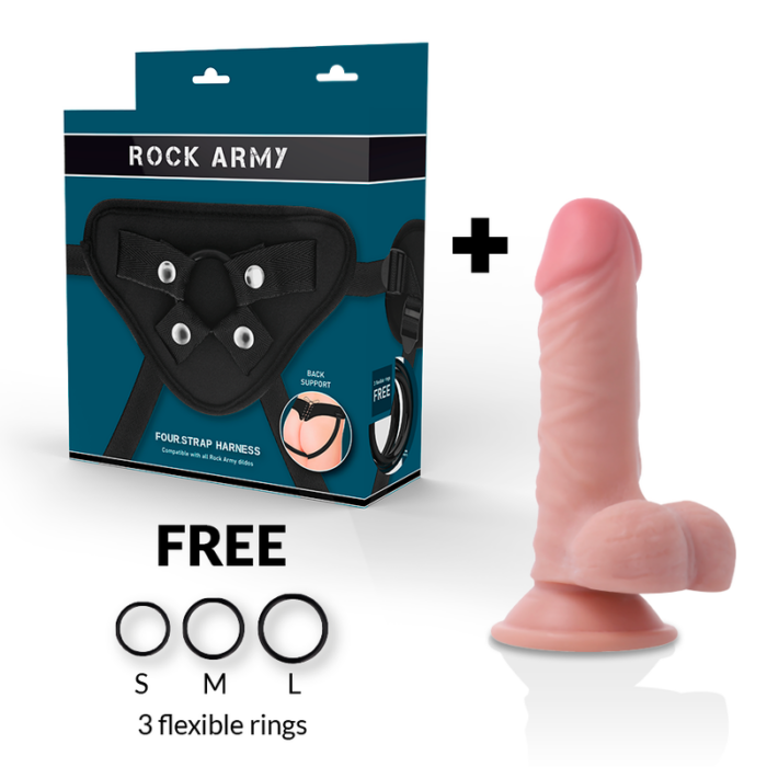 ROCKARMY - ARNES + DUAL DENSITY PANZER DILDO REALISTA 17 CM -O- 4.46 CM - CandyHot - Foto 2