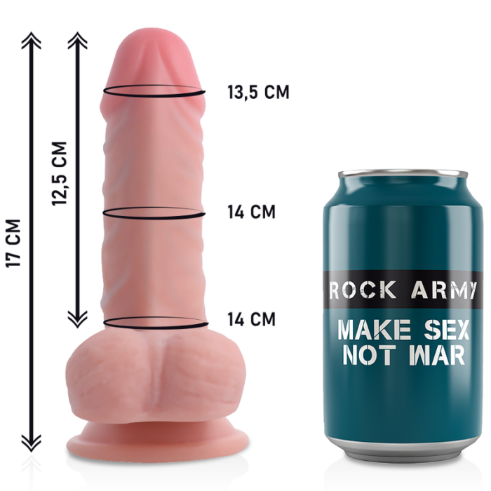 ROCKARMY - ARNES + DUAL DENSITY PANZER DILDO REALISTA 17 CM -O- 4.46 CM - CandyHot - Foto 3