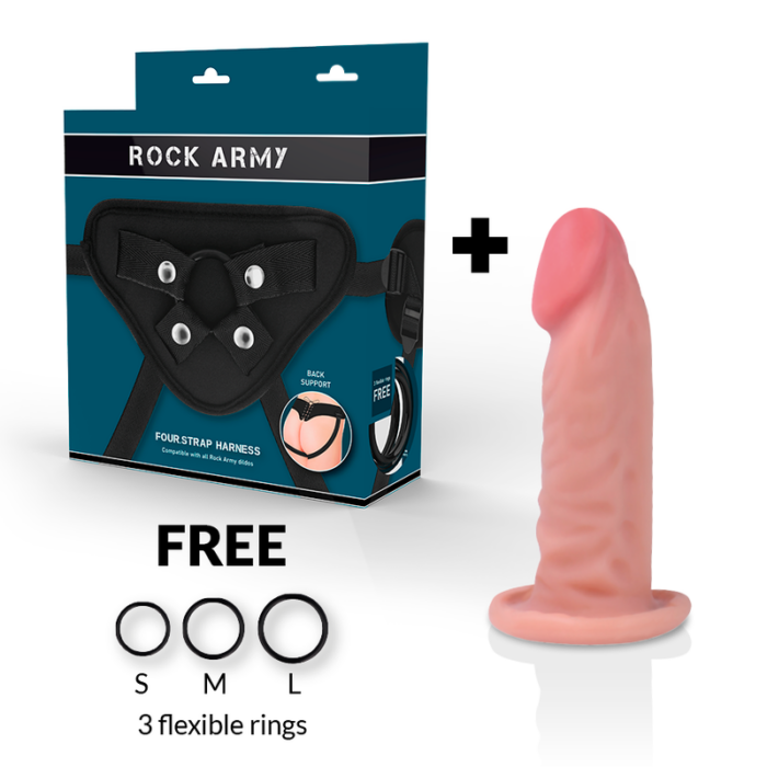 ROCKARMY - ARNES + DUAL DENSITY TIGER DILDO REALISTA 14 CM -O- 4.46 CM - CandyHot - Foto 2