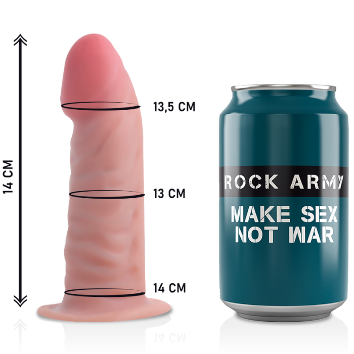 ROCKARMY - ARNES + DUAL DENSITY TIGER DILDO REALISTA 14 CM -O- 4.46 CM - CandyHot - Foto 5