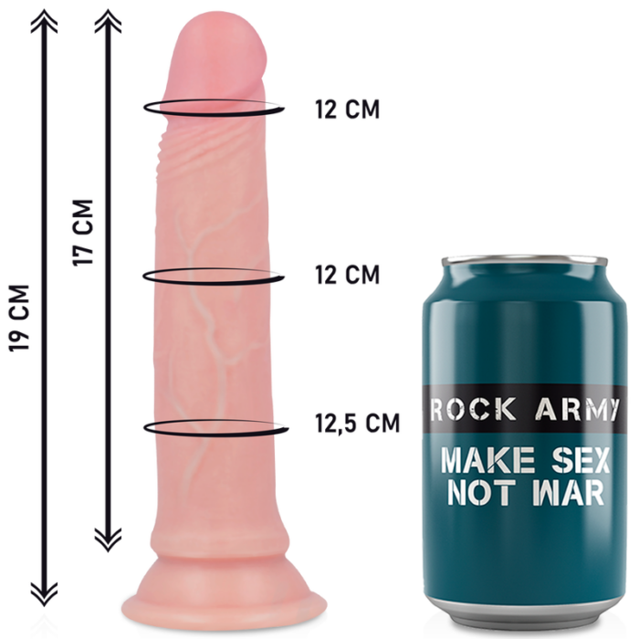 ROCKARMY - HARNESS + LIQUID SILICONE DILDO PREMIUM AVENGER 19 CM -O- 3.98 CM - CandyHot - Foto 3