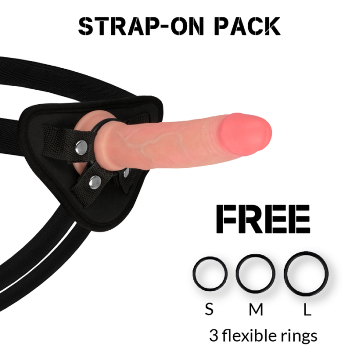 ROCKARMY - HARNESS + LIQUID SILICONE DILDO PREMIUM AVENGER 19 CM -O- 3.98 CM - CandyHot - Foto 1