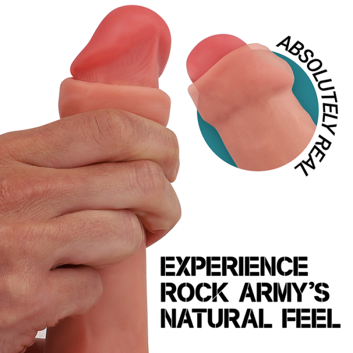 ROCKARMY - RAPTOR DILDO REALISTA DUAL DENSITY LIQUID SILICONE 24 CM -O- 4.4 CM - CandyHot - Foto 2