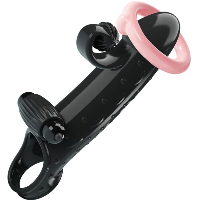 ROMANCE - FUNDA PARA PENE CON VIBRACIÓN NEGRO - CandyHot - Foto 5