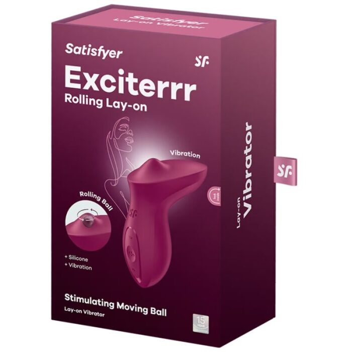 SATISFYER - EXCITERRR VIBRADOR LAY-ON CLÍTORIS FUCSIA - CandyHot - Foto 5