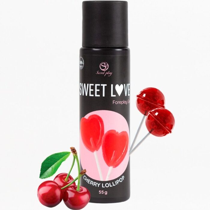 SECRETPLAY - CEREZA LOLLIPOP GEL SWEET LOVE 60 ML - CandyHot - Foto 1