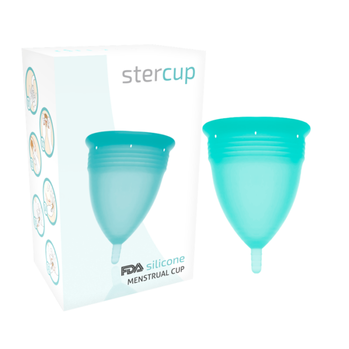 STERCUP - COPA MENSTRUAL FDA SILICONA AQUAMARINA - TALLA S - CandyHot - Foto 1