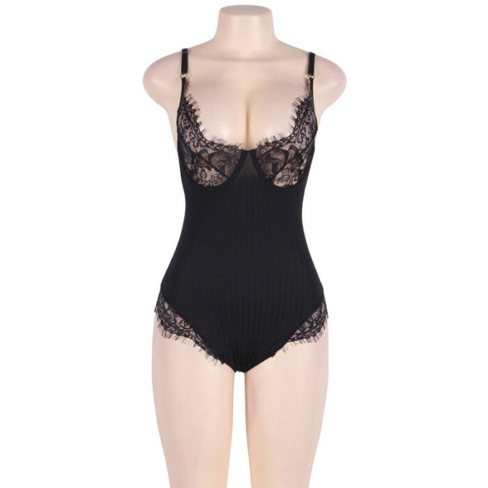 SUBBLIME - TEDDY CON FRANJAS NEGRO TALLA GRANDE - CandyHot - Foto 1