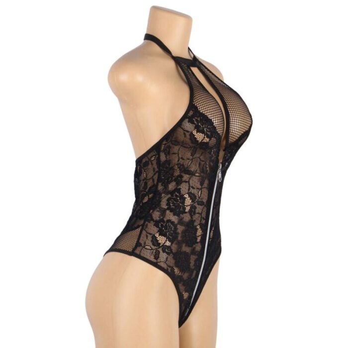 SUBBLIME - TEDDY ENCAJE FLORAL CREMALLERA L/XL - CandyHot - Foto 4