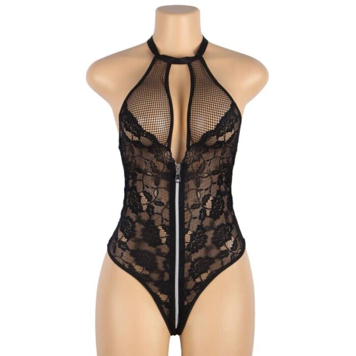 SUBBLIME - TEDDY ENCAJE FLORAL CREMALLERA L/XL - CandyHot - Foto 5