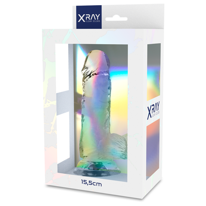 X RAY - CLEAR DILDO REALISTA TRANSPARENTE 15.5 CM -O- 3.5 CM - CandyHot - Foto 2