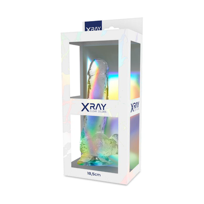 X RAY - CLEAR DILDO REALISTA TRANSPARENTE 18.5 CM -O- 3.8 CM - CandyHot - Foto 2