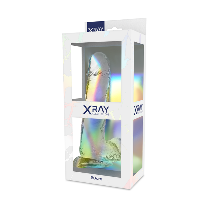 X RAY - CLEAR DILDO REALISTA TRANSPARENTE 20 CM -O- 4.5 CM - CandyHot - Foto 2