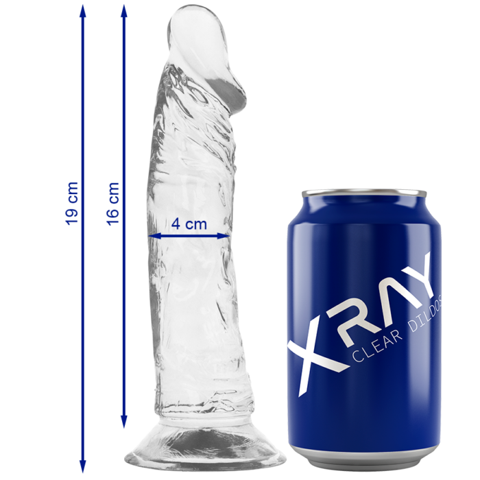 X RAY - CLEAR DILDO TRANSPARENTE 19 CM -O- 4 CM - CandyHot - Foto 1
