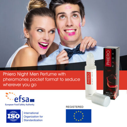 500 COSMETICS - PHIERO NIGHT MAN PERFUME FEROMONAS HOMBRE CON ROLL-ON - CandyHot - Foto 2