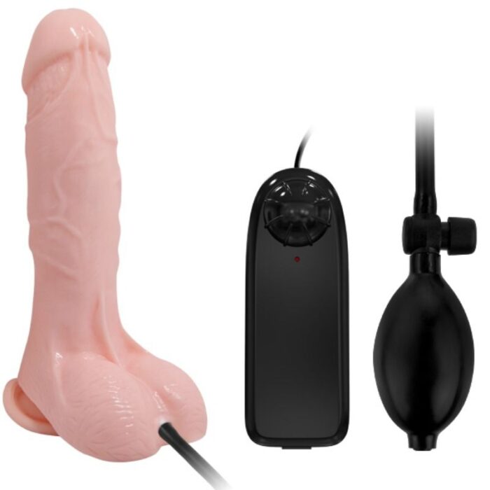 BAILE - DILDO REALÍSTICO VIBRADOR E INFLABLE 18.8 CM - CandyHot - Foto 1