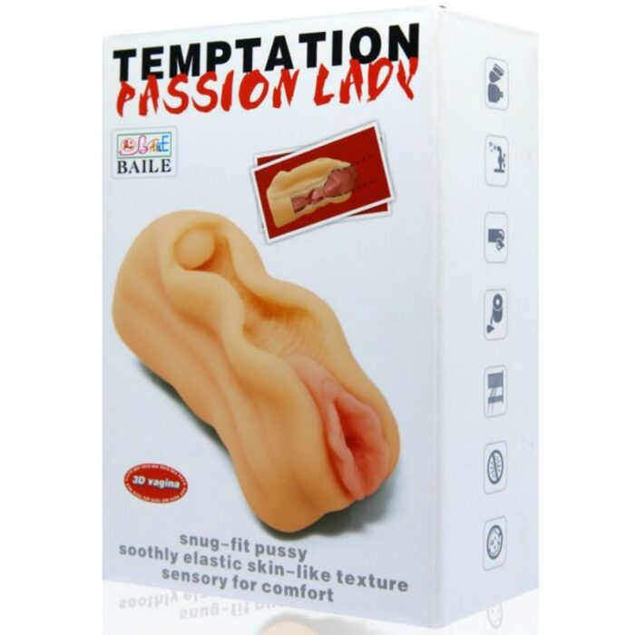 BAILE - MINI MASTURBADOR MASCULINO DISEÑO LABIOS VAGINA - CandyHot - Foto 5