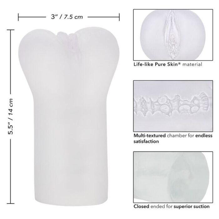 CALEXOTICS - BOUNDLESS VULVA MASTURBADOR TRANSPARENTE - CandyHot - Foto 4