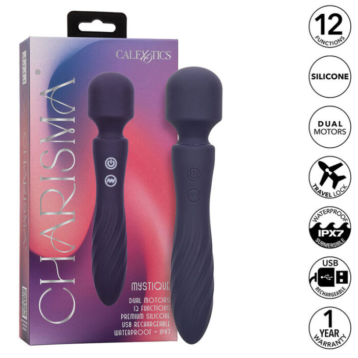 CALEXOTICS - CHARISMA MYSTIQUE MASAJEADOR DOBLE MOTOR 12 FUNCIONES 21