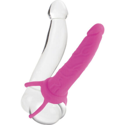 CALEXOTICS - DUAL PENETRATOR DILDO CON ARNÉS ROSA - CandyHot - Foto 1