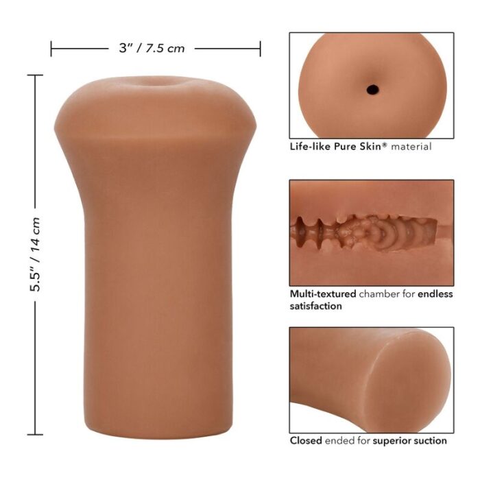 CALEXOTICS - MASTURBADOR BOUNDLESS STROKER COLOR CARAMELO - CandyHot - Foto 5