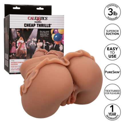 CALEXOTICS - THE HOMECOMING QUEEN DOBLE MASTURBADOR REALÍSTICO CARAMELO - CandyHot - Foto 1