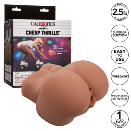 CALEXOTICS - THE ROLLER BABE DOBLE MASTURBADOR REALÍSTICO NATURAL - CandyHot - Foto 1