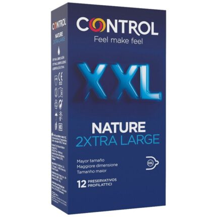 CONTROL - NATURE 2XTRA LARGE PRESERVATIVOS XXL - 12 UNDS - CandyHot - Foto 1