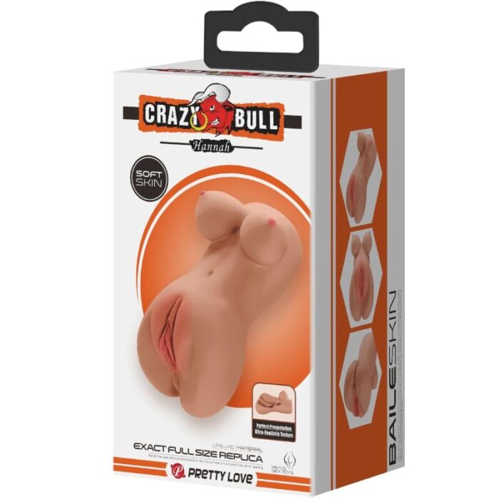 CRAZY BULL - HANNAH MASTURBADOR DOBLE VAGINA & ANO REALÍSTICO MULATO - CandyHot - Foto 5