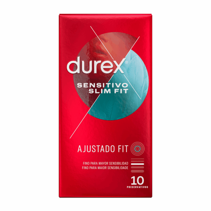 DUREX - SENSITIVO SLIM FIT 10 UNIDADES - CandyHot - Foto 2