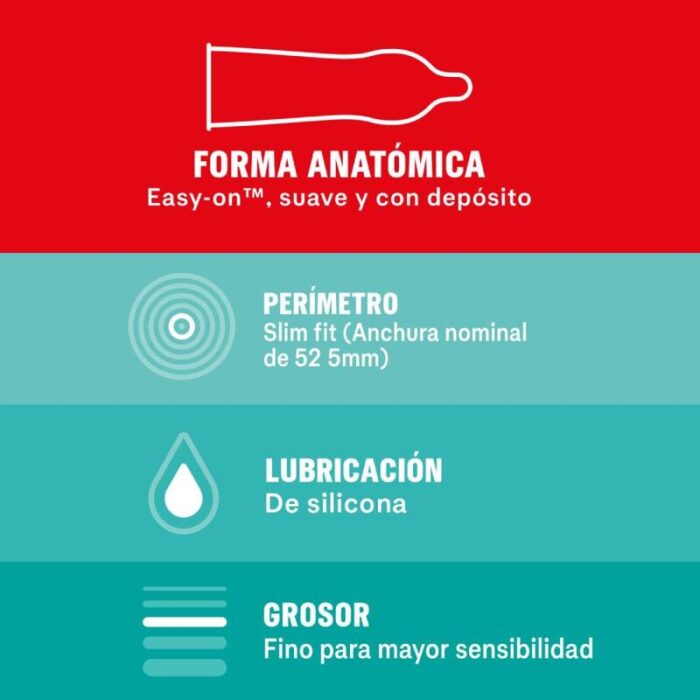 DUREX - SENSITIVO SLIM FIT 10 UNIDADES - CandyHot - Foto 3
