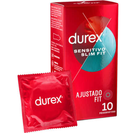 DUREX - SENSITIVO SLIM FIT 10 UNIDADES - CandyHot - Foto 1