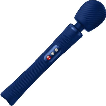 FUN FACTORY - VIM WAND RUMBLE VIBRADOR RECARGABLE SILICONA AZUL MEDIANOCHE - CandyHot - Foto 1