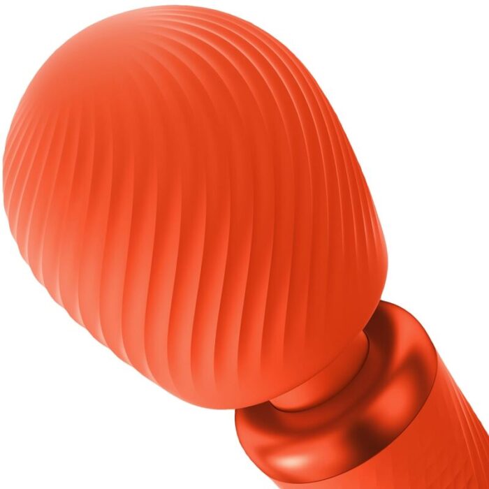 FUN FACTORY - VIM WAND RUMBLE VIBRADOR RECARGABLE SILICONA NARANJA - CandyHot - Foto 3
