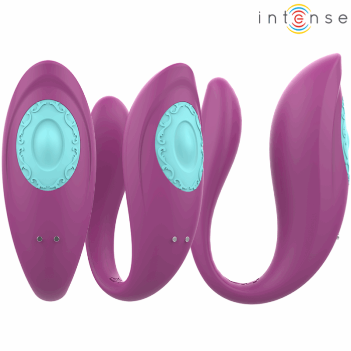 INTENSE - ANNIE ESTIMULADOR & VIBRADOR FORMA DE U MORADO CONTROL REMOTO - CandyHot - Foto 2