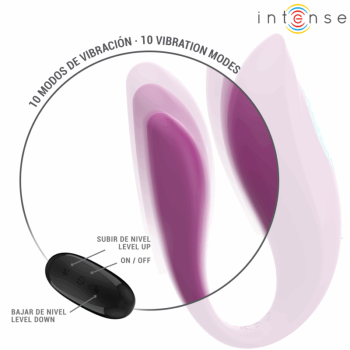 INTENSE - ANNIE ESTIMULADOR & VIBRADOR FORMA DE U MORADO CONTROL REMOTO - CandyHot - Foto 4