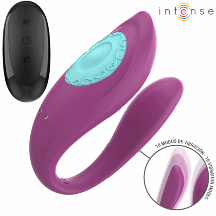INTENSE - ANNIE ESTIMULADOR & VIBRADOR FORMA DE U MORADO CONTROL REMOTO - CandyHot - Foto 1