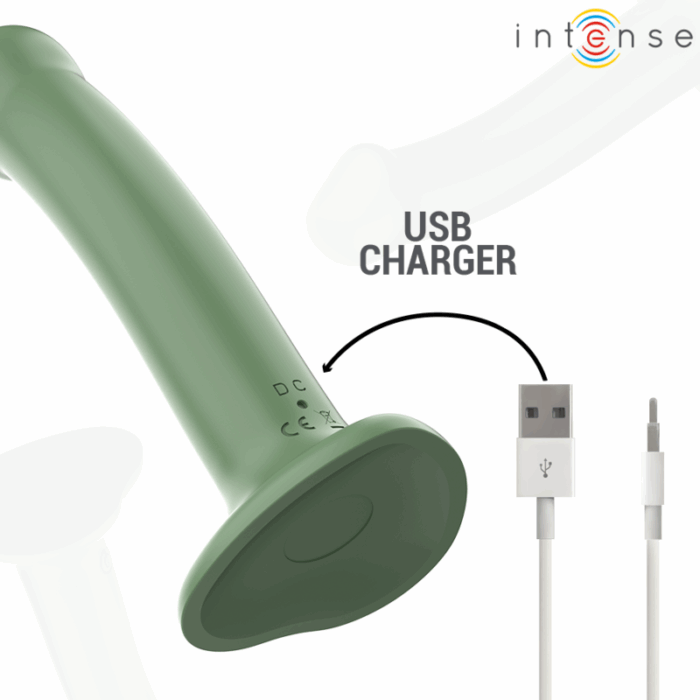 INTENSE - BECCA VIBRADOR CON VENTOSA 10 VIBRACIONES VERDE CONTROL REMOTO - CandyHot - Foto 6