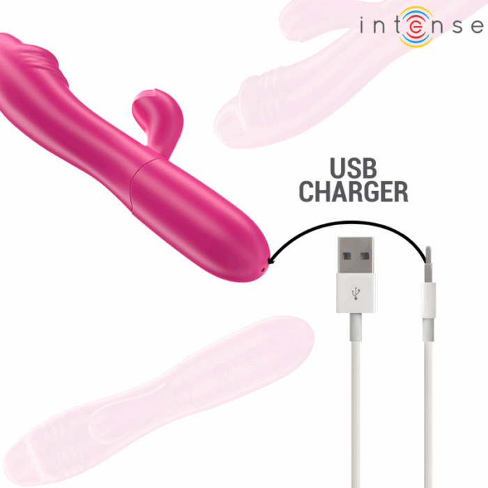 INTENSE - IVY VIBRADOR FLEXIBLE 10 VIBRACIONES CON LENGUA ESTIMULADORA ROSA - CandyHot - Foto 6