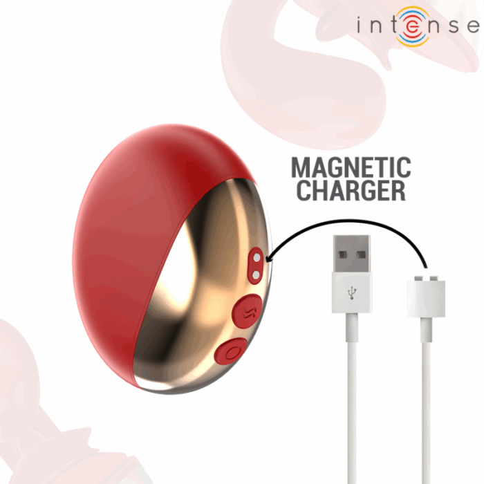 INTENSE - MARIAH VIBRADOR & ESTIMULADOR EN FORMA DE U 10 VIBRACIONES ROJO - CandyHot - Foto 4