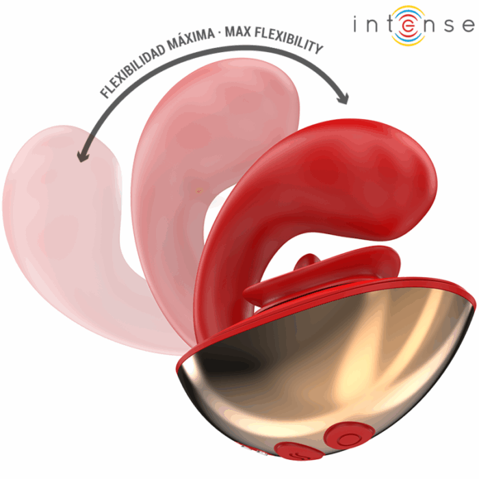 INTENSE - MARIAH VIBRADOR & ESTIMULADOR EN FORMA DE U 10 VIBRACIONES ROJO - CandyHot - Foto 6