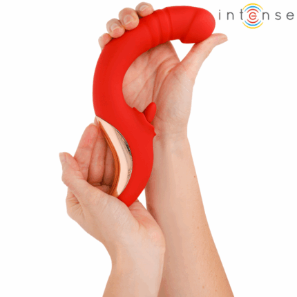 INTENSE - PAULINA VIBRADOR & ESTIMULADOR EN FORMA DE U ROJO - CandyHot - Foto 2