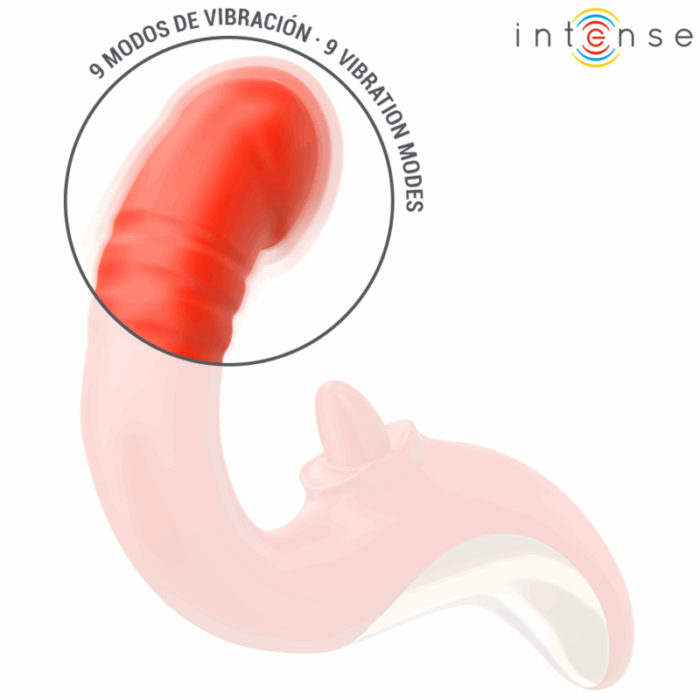 INTENSE - PAULINA VIBRADOR & ESTIMULADOR EN FORMA DE U ROJO - CandyHot - Foto 5