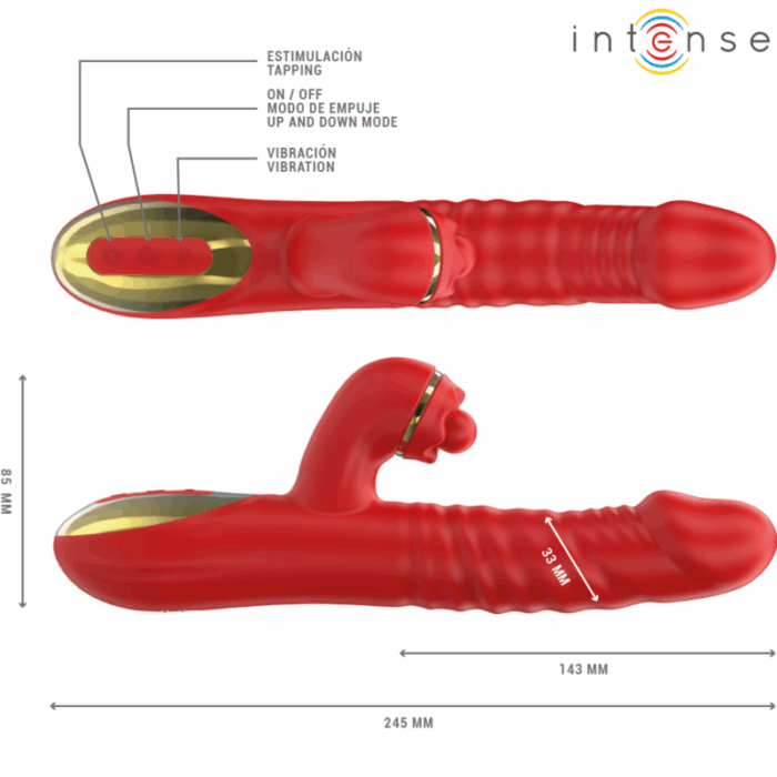 INTENSE - THALIA VIBRACIÓN & EMPUJE & ESTIMULACIÓN ROJO - CandyHot - Foto 6