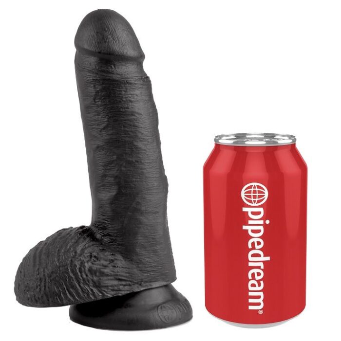 KING COCK - 7 PENE REALÍSTICO NEGRO 17.8 CM - CandyHot - Foto 3