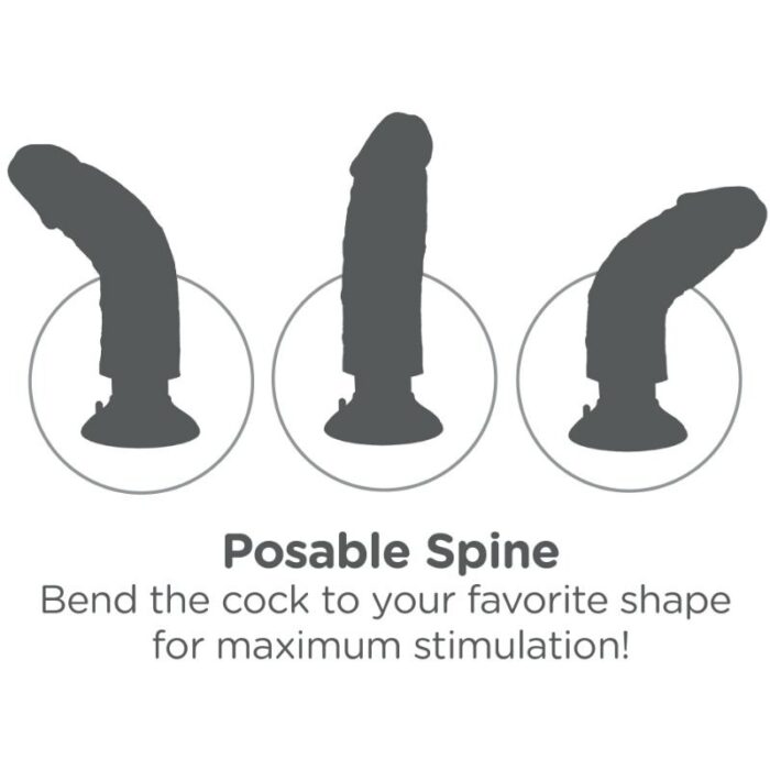 KING COCK - DILDO VIBRADOR 15.24 CM NATURAL - CandyHot - Foto 6