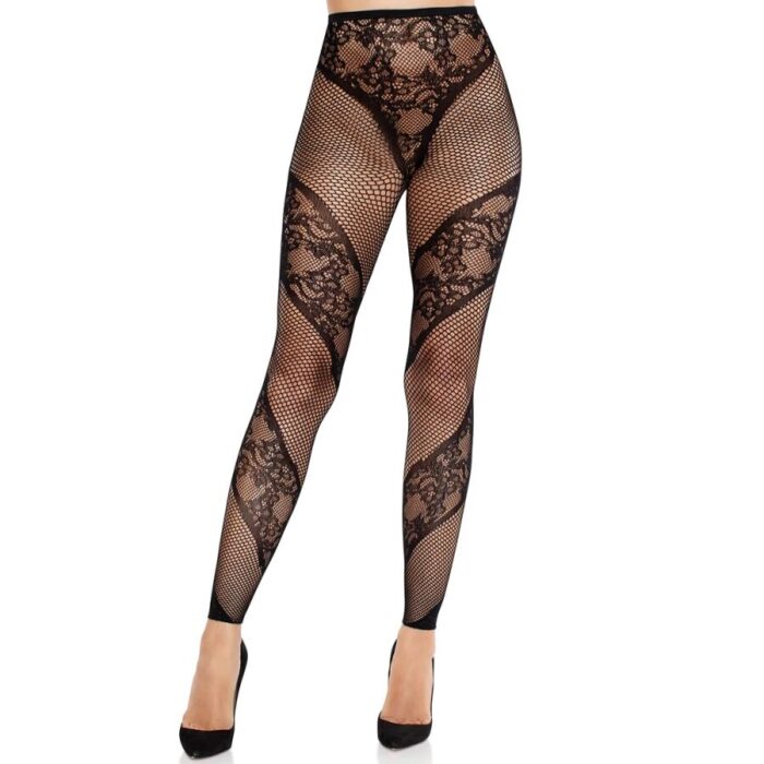 LEG AVENUE - MALLAS SIN PIE DE ENCAJE Y TRANSPARENCIA NEGRO - CandyHot - Foto 1