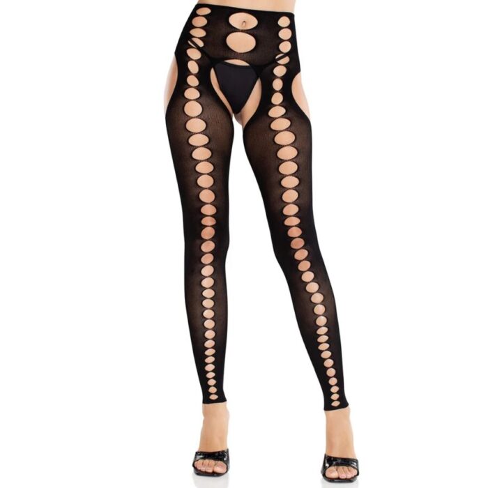 LEG AVENUE - MEDIAS OPACAS SIN TIRANTES Y COSTURAS NEGRO - CandyHot - Foto 1