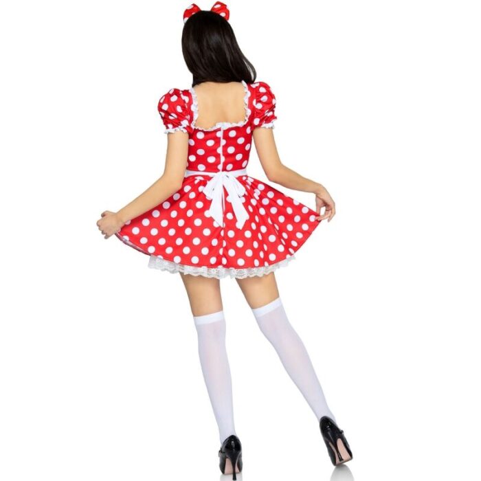 LEG AVENUE - VESTIDO DE LUNARES + DIADEMA ROJO/BLANCO M - CandyHot - Foto 3